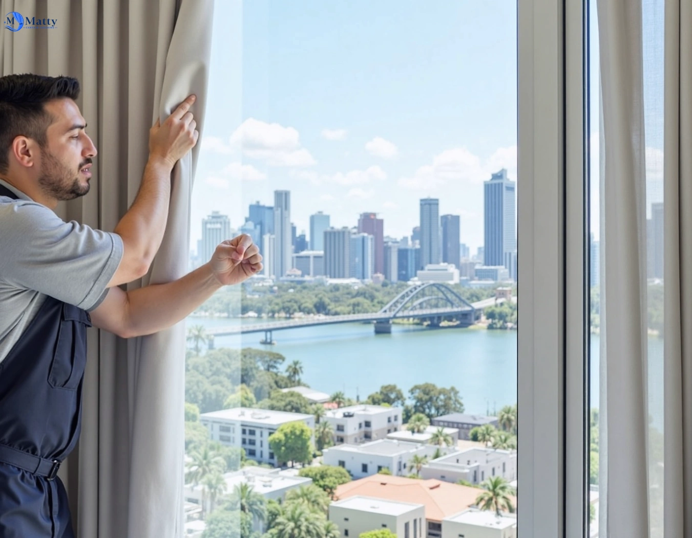 Professional curtain steam cleaning service oaklands-junction-vic QLD by Matty Curtain Cleaning