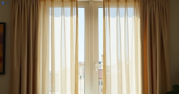 Dusty and dull curtains in oaklands-junction-vic before steam cleaning